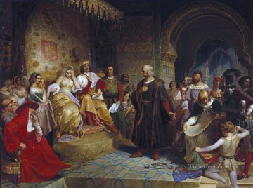 Colón ante la reina Emanuel Leutze Pinturas al óleo